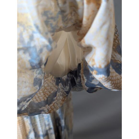 ASOS DESIGN Wrap around pleated midi dress in snake print Size 4 womens - Picture 6 of 7